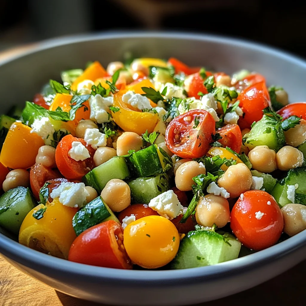 Mediterranean Chickpea Salad with Lemon Vinaigrette: The Best Summer Dish