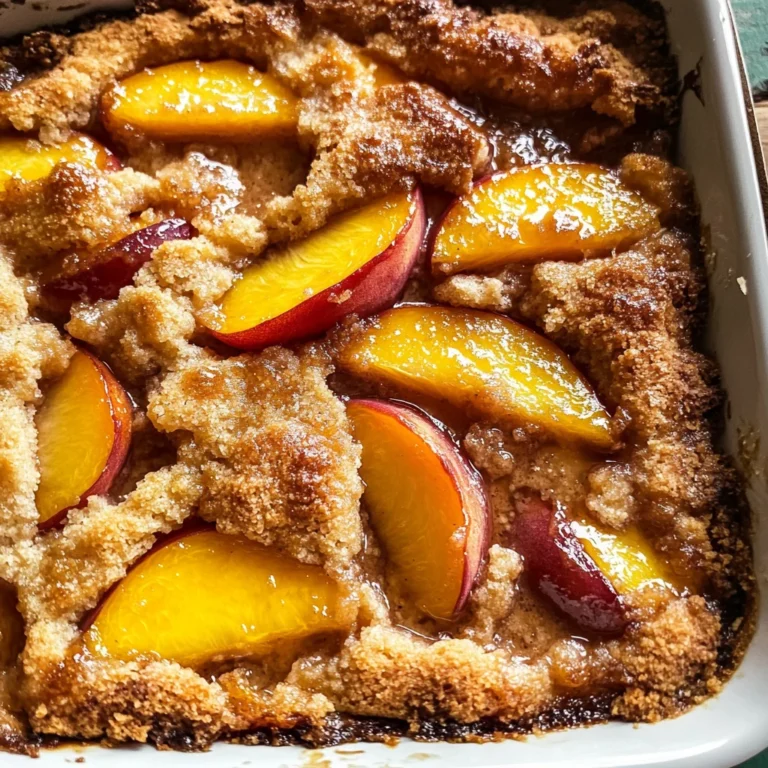 Old School Easy Brown Sugar Peach Cobbler