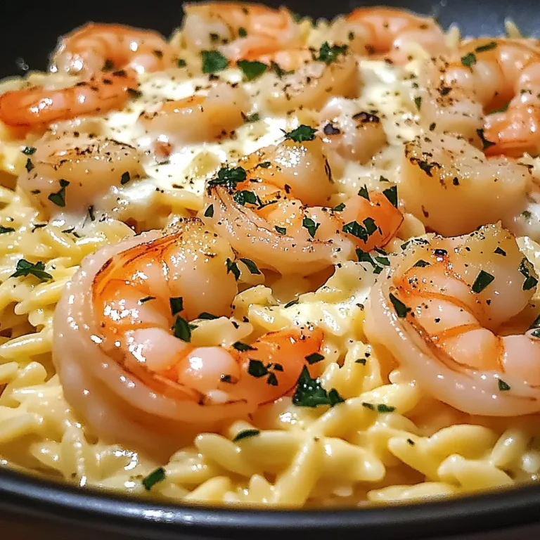 One Pan Parmesan Orzo with Shrimp