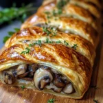 Savory Mushroom & Gruyère Puff Pastry Braid