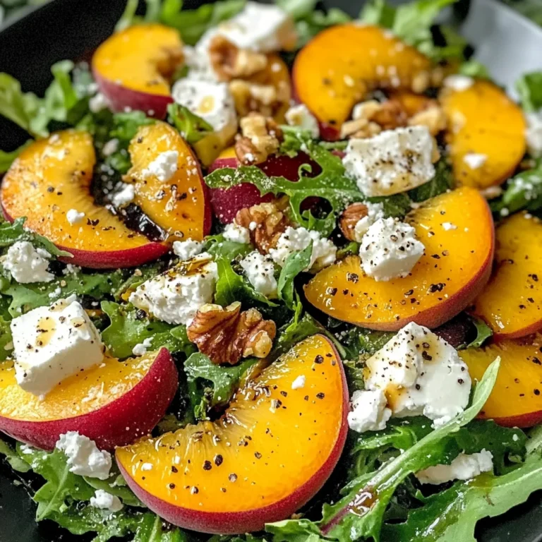 Simple Peach Feta Salad