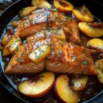 Bourbon Peach Roasted Salmon
