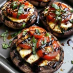 Caprese Stuffed Portobello Mushrooms