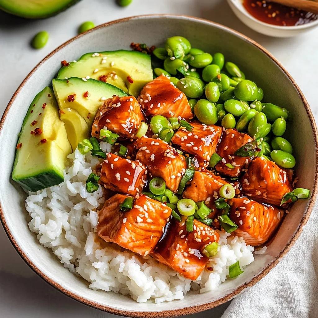Honey Sriracha Salmon Bowls